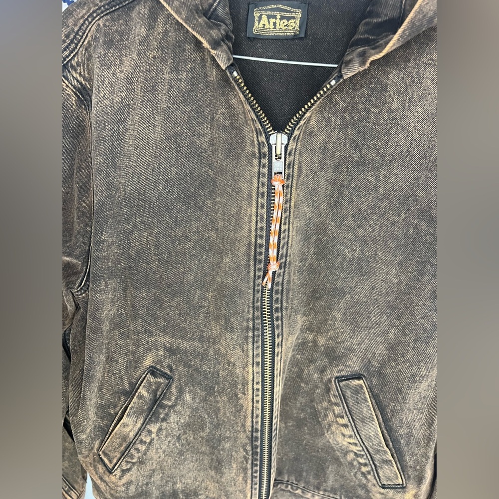 Aries Acid Wash Hooded Denim Jacket - Picture 3 of 8